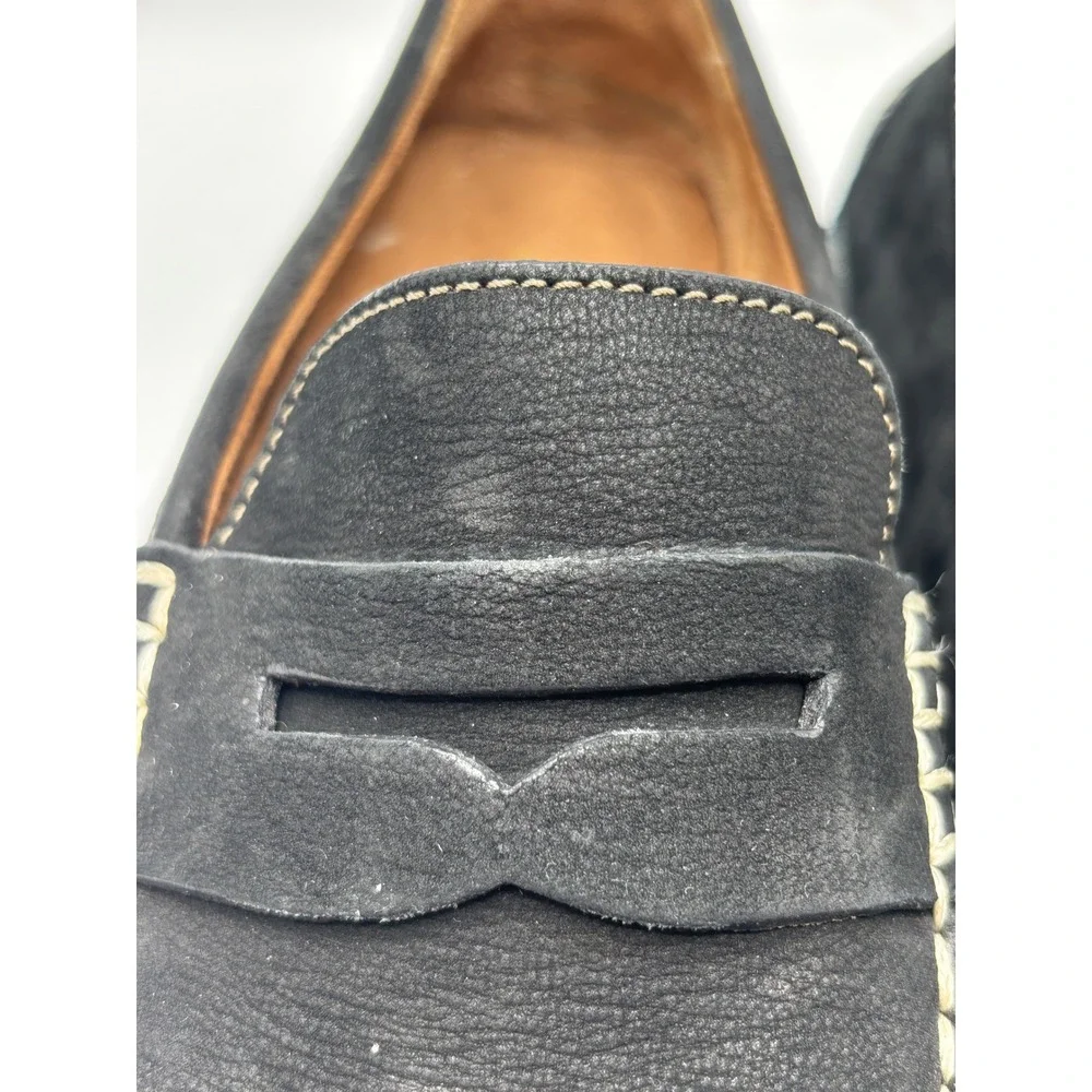 Cole Haan Grant Canoe Penny Loafers Navy Blue Nubuck Driving Mocs Mens 10.5 M
